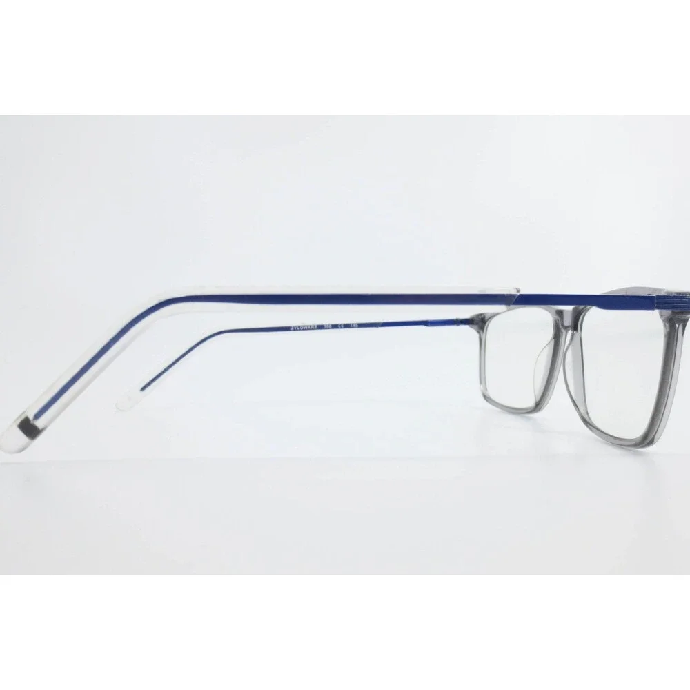 Shaquille O'Neal Signature 401Z Eyeglass Frames Zyloware Grey Blue Rectangle